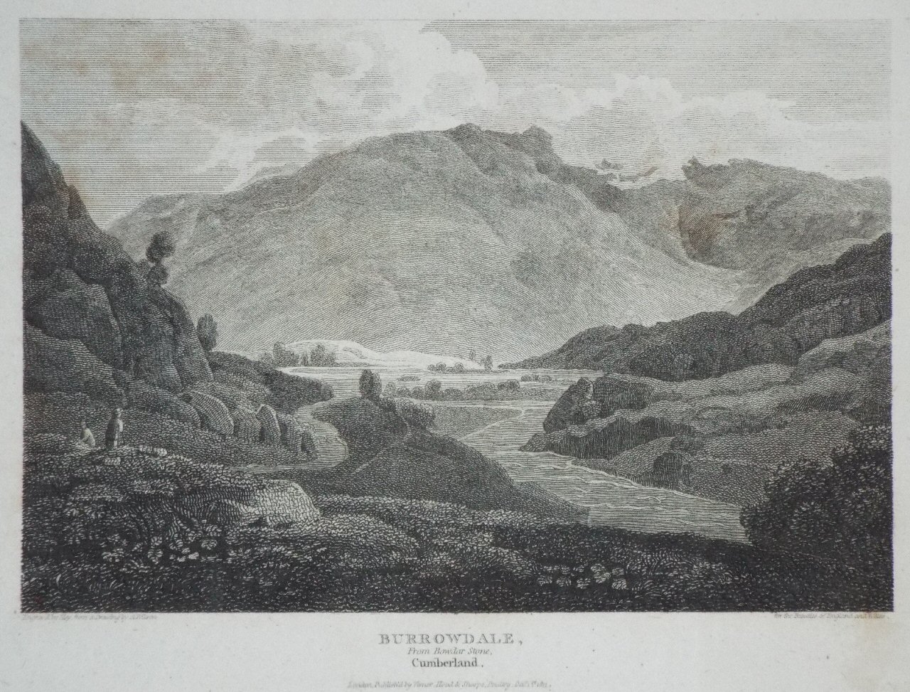 Print - Borrowdale, From Bowdar Stone, Cumberland. - 